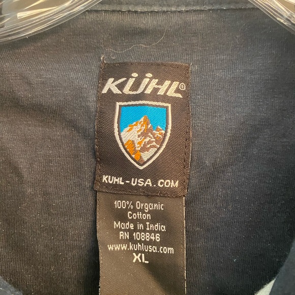 KUHL  Black Short Sleeve Polo Shirt Xl - Picture 5 of 9